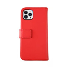 iPhone 13 Pro Max leather wallet case - red