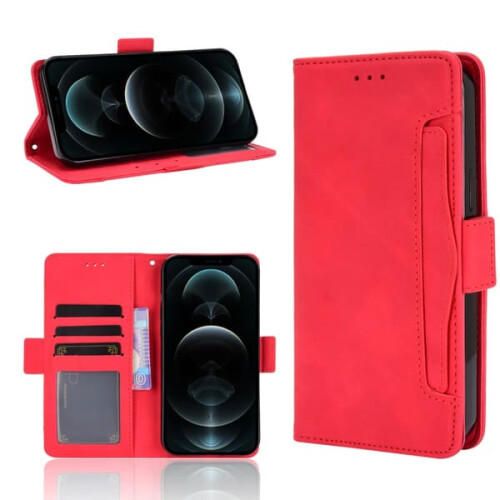 iPhone 13 Pro red multi-slot wallet case