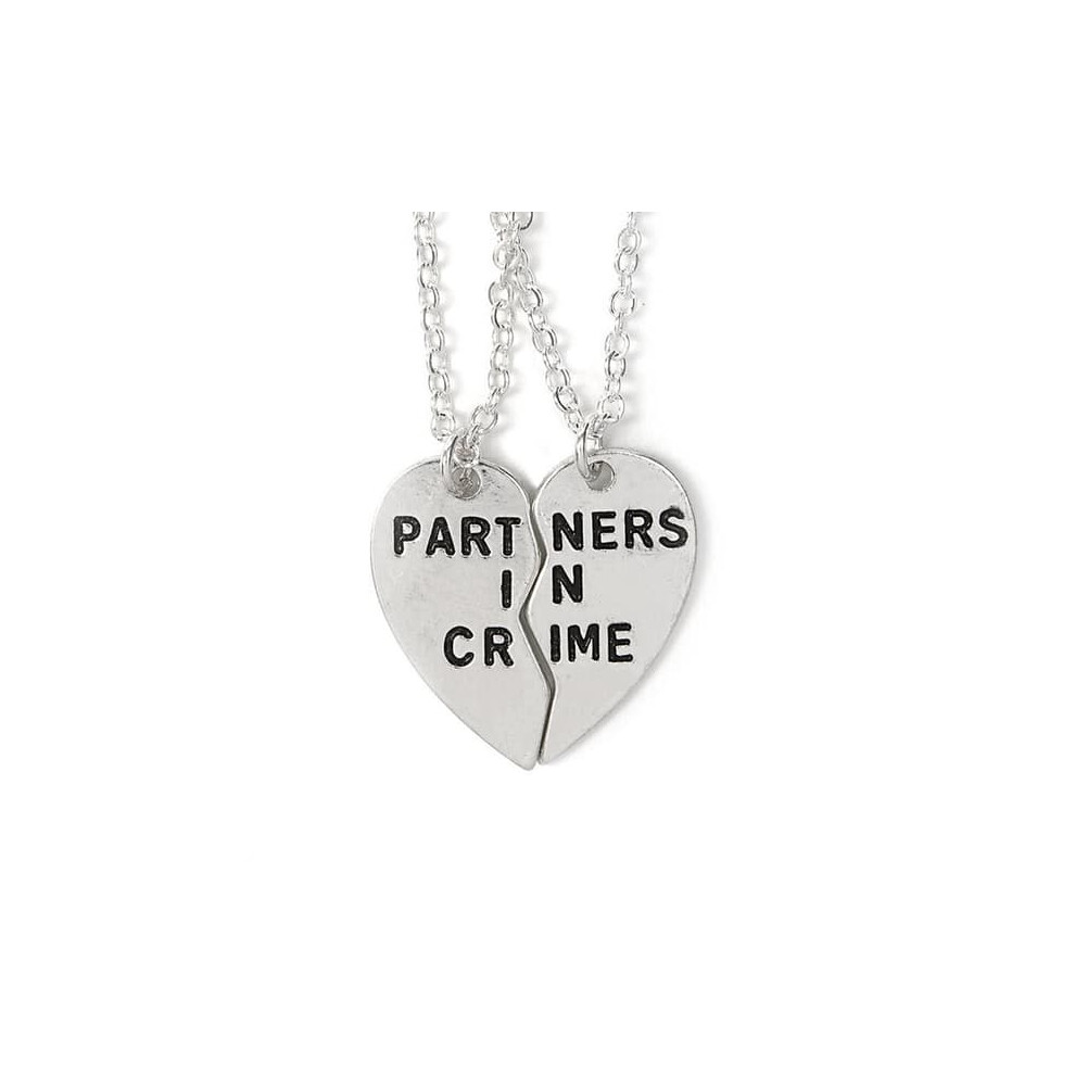 Couple Necklace For Friends Or Partners 2 Pcs Silver 940684220434