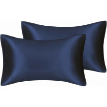 Queen Satin Silk Pillowcases Cooling Breathable 2 Pack