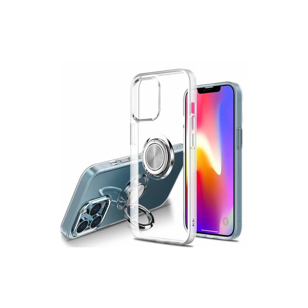 Iphone 13 Pro Shockproof Case With Ring Holder Transparent 940684239696