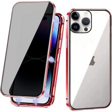 iPhone 13 privacy double magnetic case red