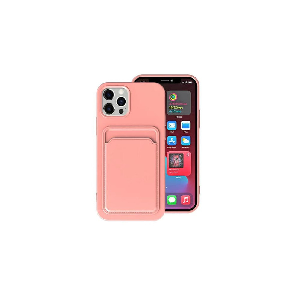 Iphone 13 Silicone Case With Card Holder - Pink 940684233854