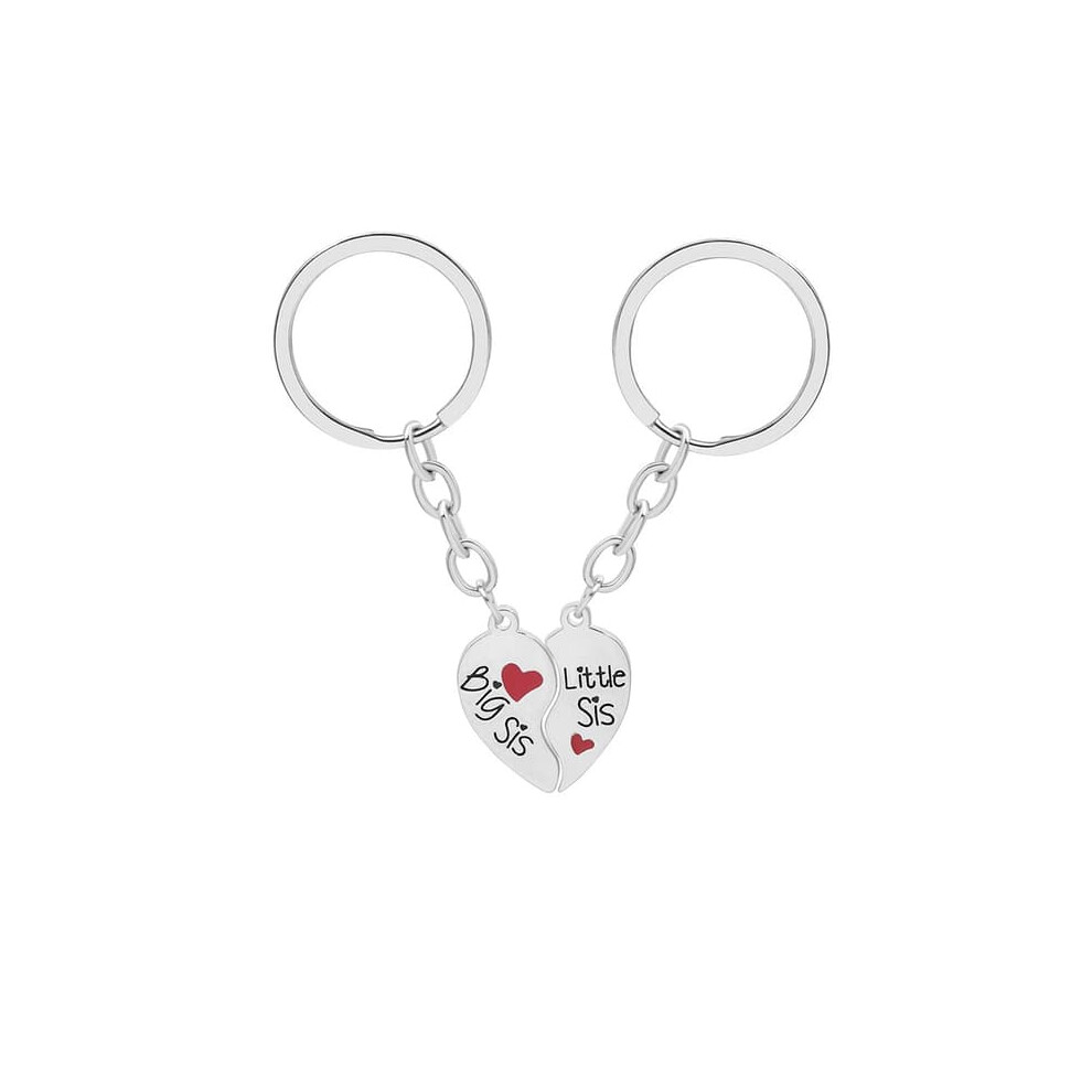 Friendship Keychain For Sisters 2-Pack Silver 940684219179