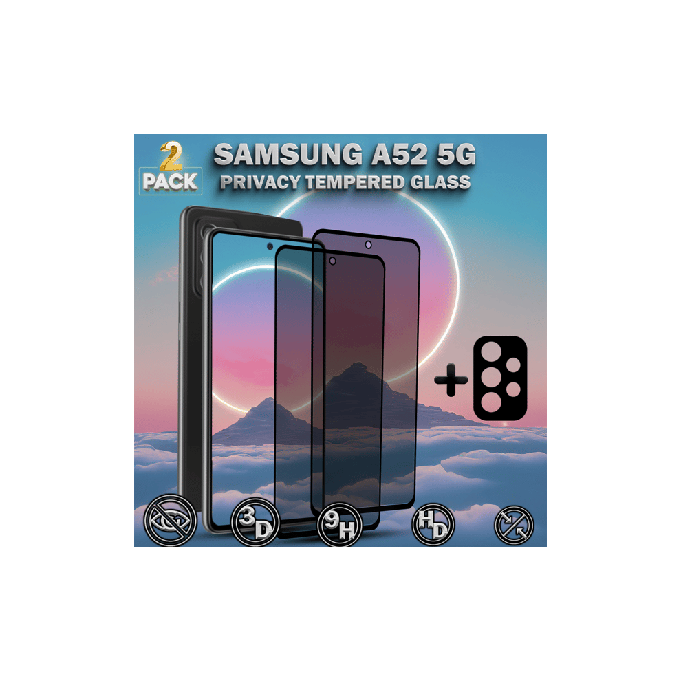 Samsung A52 5G Screen Protector Tempered Glass 9H 2-Pack 940684222209