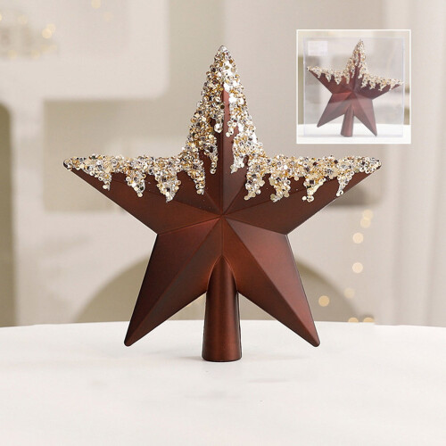 Christmas Tree Top Star Chocolate Brown 1 Piece