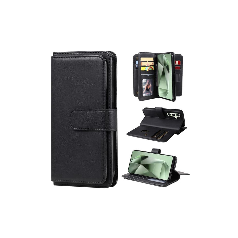 Skalo Samsung S24 Fe Wallet Case 10-Compartment Black 940684229635