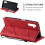 Samsung Galaxy A25 5G case red retro PU leather shockproof 2