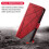 Samsung Galaxy A25 5G case red retro PU leather shockproof 4