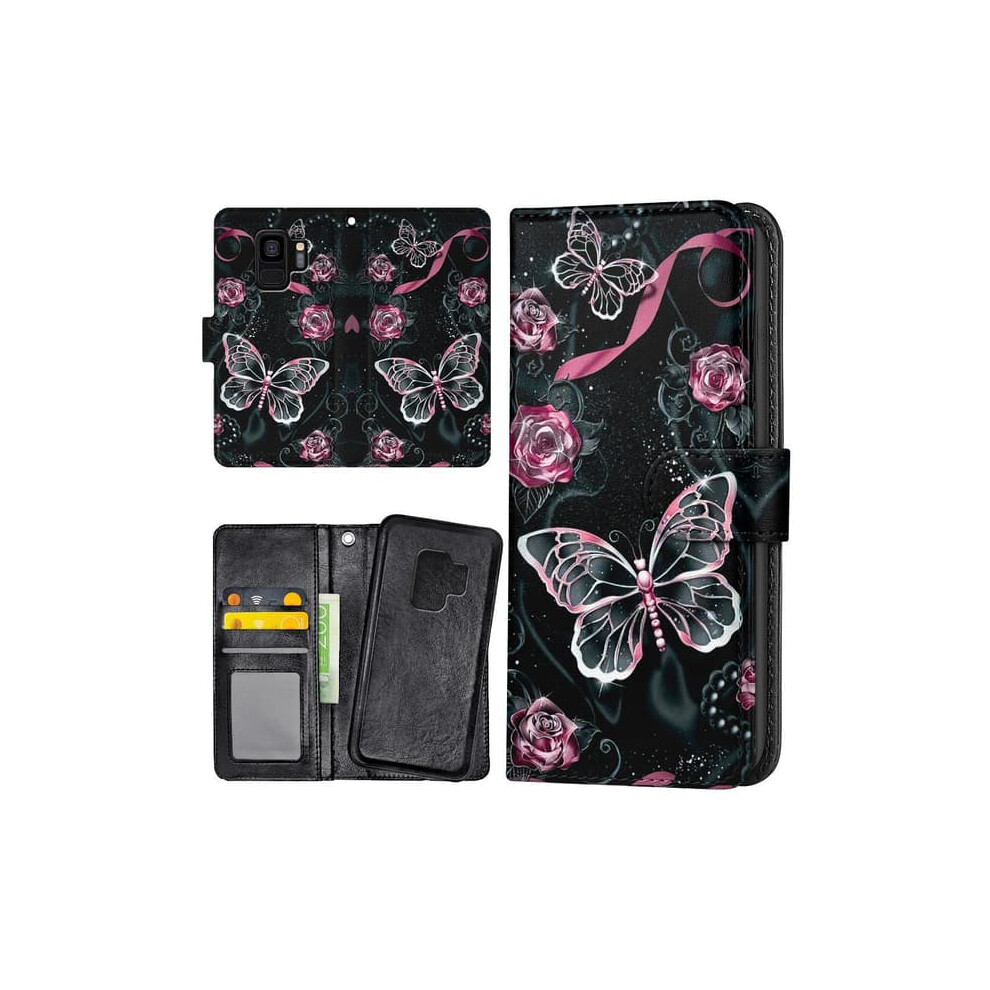 Samsung Galaxy S9 Wallet Case With Butterfly Design 940684222650