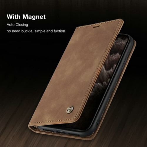 Leather iPhone 13 case brown