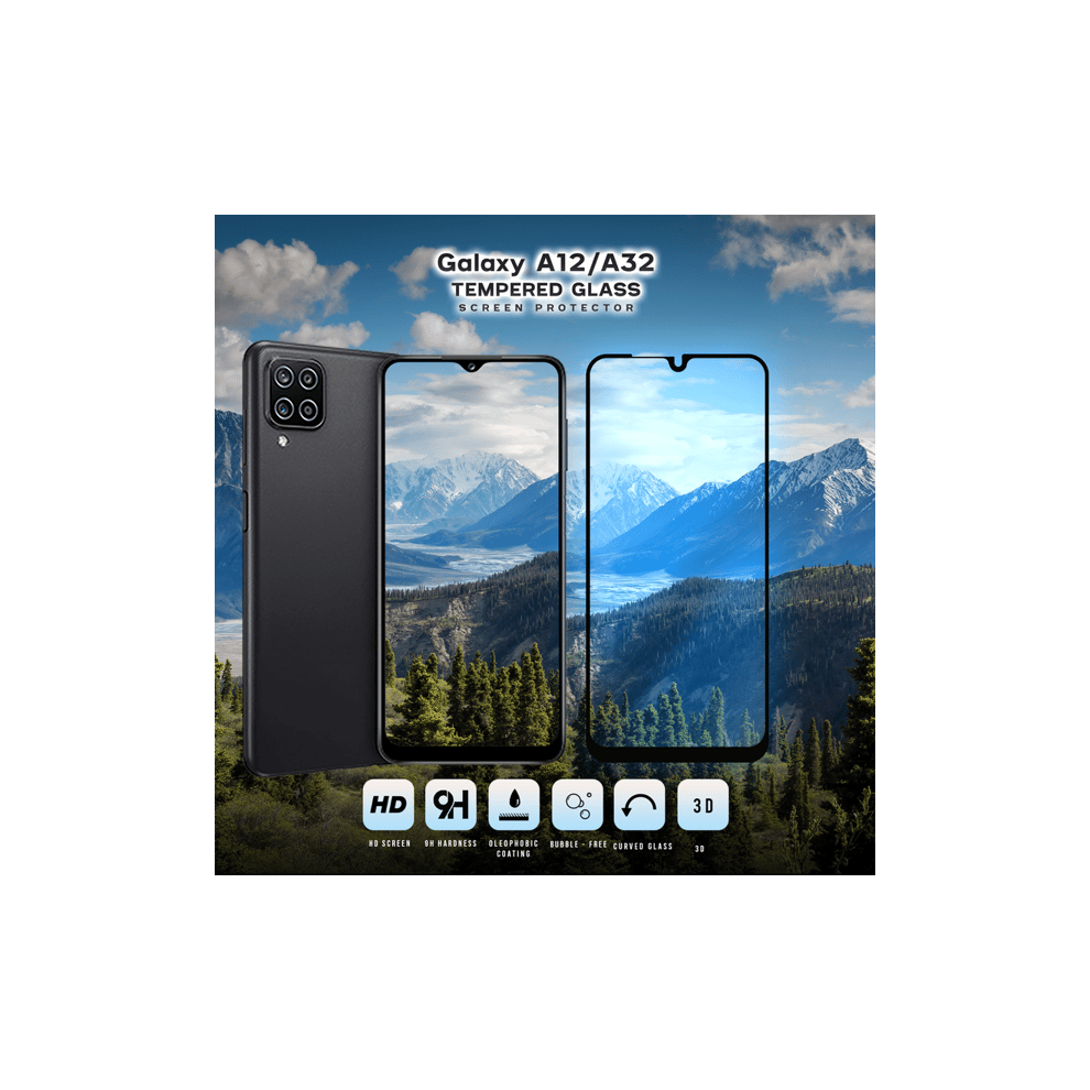 Samsung A12 A32 5G Tempered Glass 9H 3D 940684220243