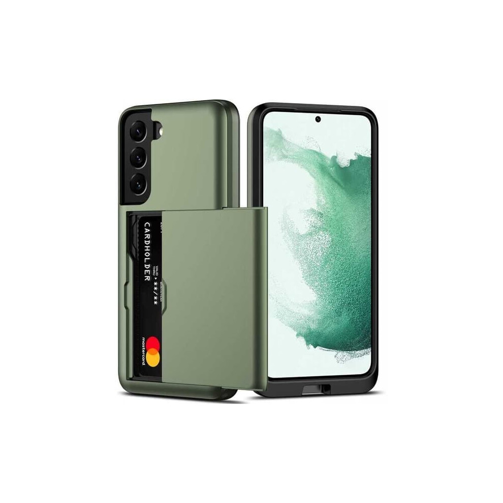 Samsung Galaxy S21 Fe Shockproof Case With Card Slot Green 940684232420