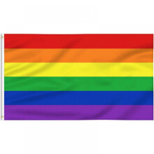 Bandera arcoíris de nailon de 3x5 pies, bandera del orgullo LGBT con latón.