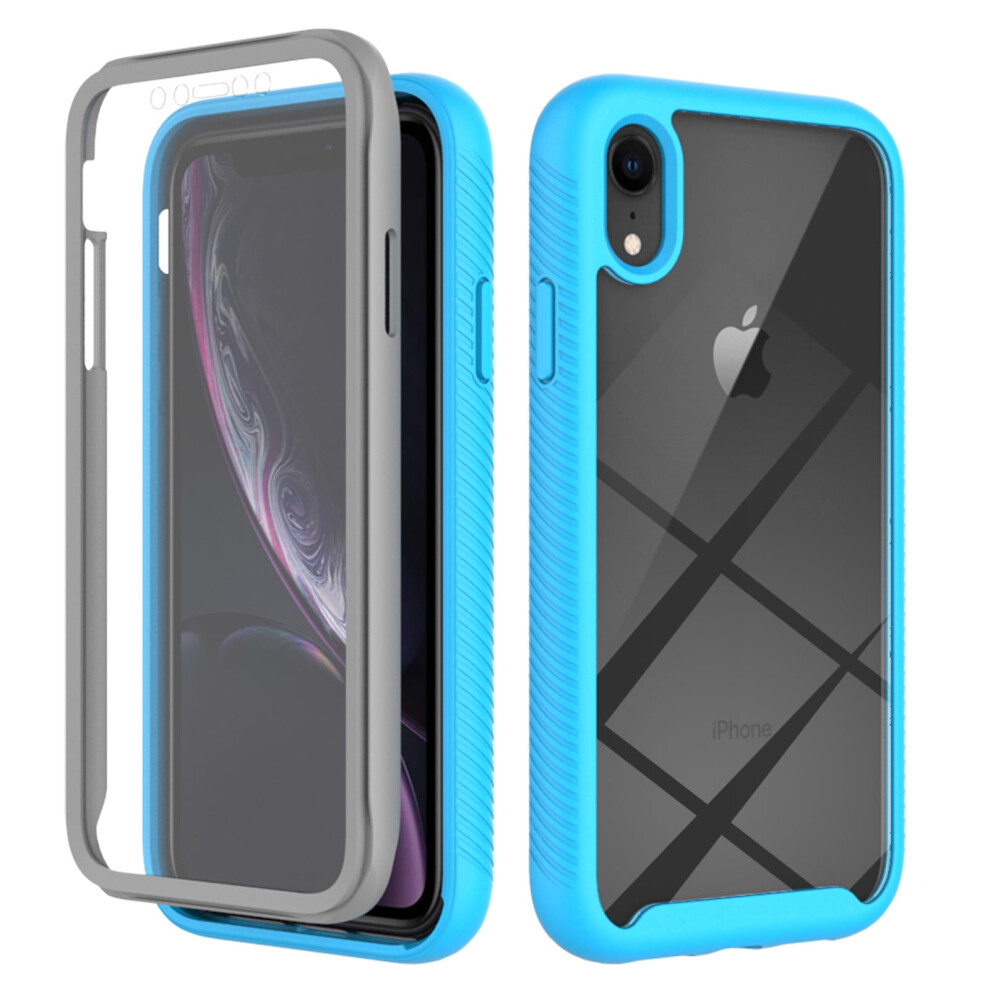 Feishell Iphone Xr Case Clear Rugged Dual-Layer Blue 900223103086