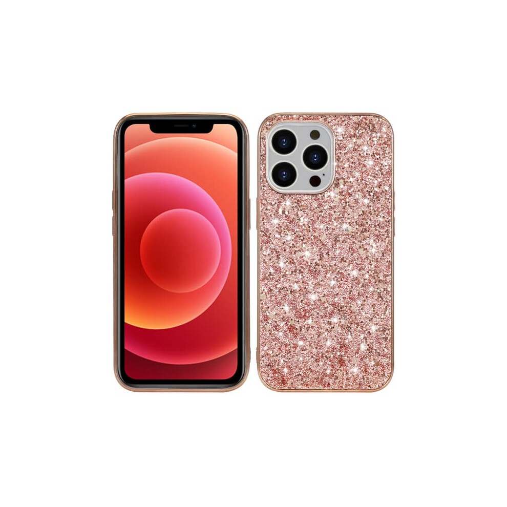 Iphone 13 Pro Case Rose Glitter Gold 940684235681