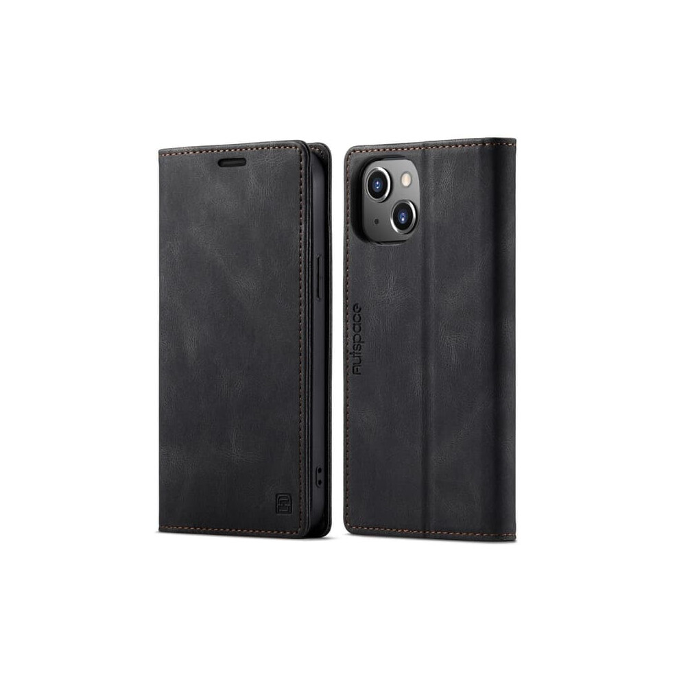 Autspace A01 Wallet Case For Iphone 13 - Black 940684230709