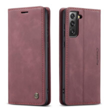 CaseMe slim wallet case for Samsung Galaxy S21 FE red