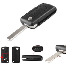Citroen car key shell HU83 CE0536 black one size