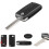 Citroen car key shell HU83 CE0536 black one size 1