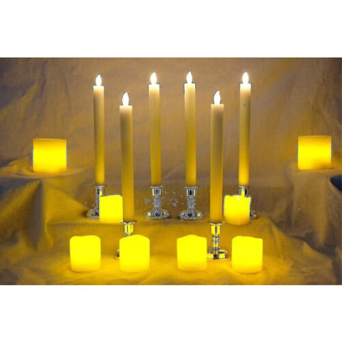 LED candles battery-operated warm white flicker 6-pack 2