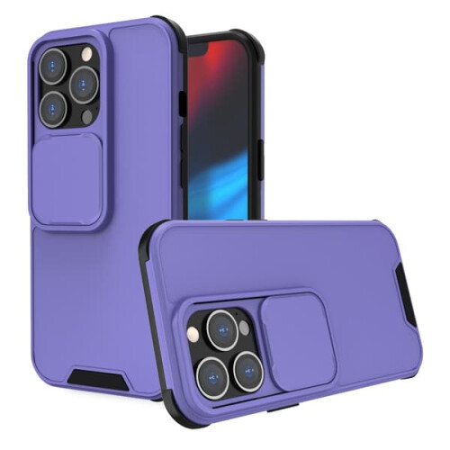 Kompatibel mit iPhone 13 Pro Max – CamShield Hybrid-Hülle – Lila