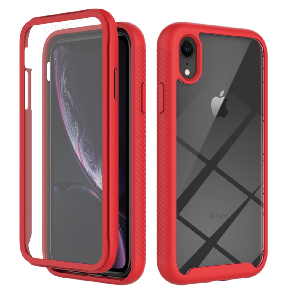 Feishell Iphone Xr Case Clear Rugged Dual-Layer Red 900223103093