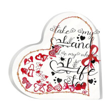 Supporto decorativo da tavolo in acrilico trasparente - Curvo per San Valentino