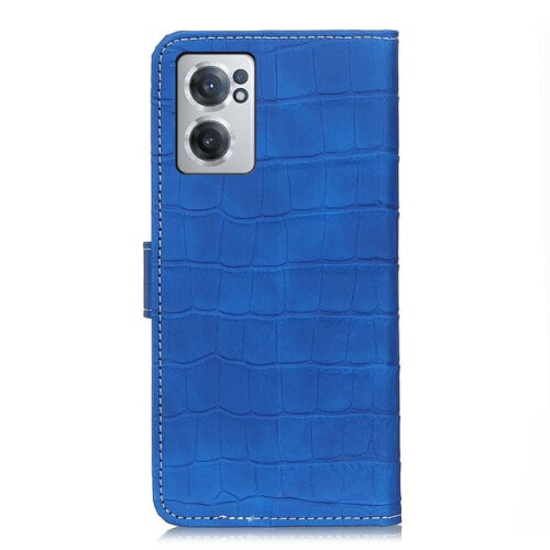Capa com textura de crocodilo azul, compatível com OnePlus Nord CE2 5G 2