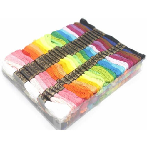 Embroidery Floss Mouline Thread Multicolor 100 Pack