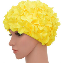 Vintage floral lace swim cap for women