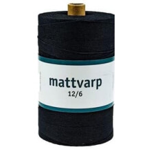 Carpet warp black organic cotton 500 g per roll