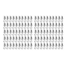 100PCS Stainless Steel Clips Hooks Clip Rings Metal Curtain Clips for Photos, DIY Crafts