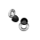 INF noise-reducing earplugs with handle transparent 2