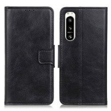 Sony Xperia 5 IV wallet case crazy horse black