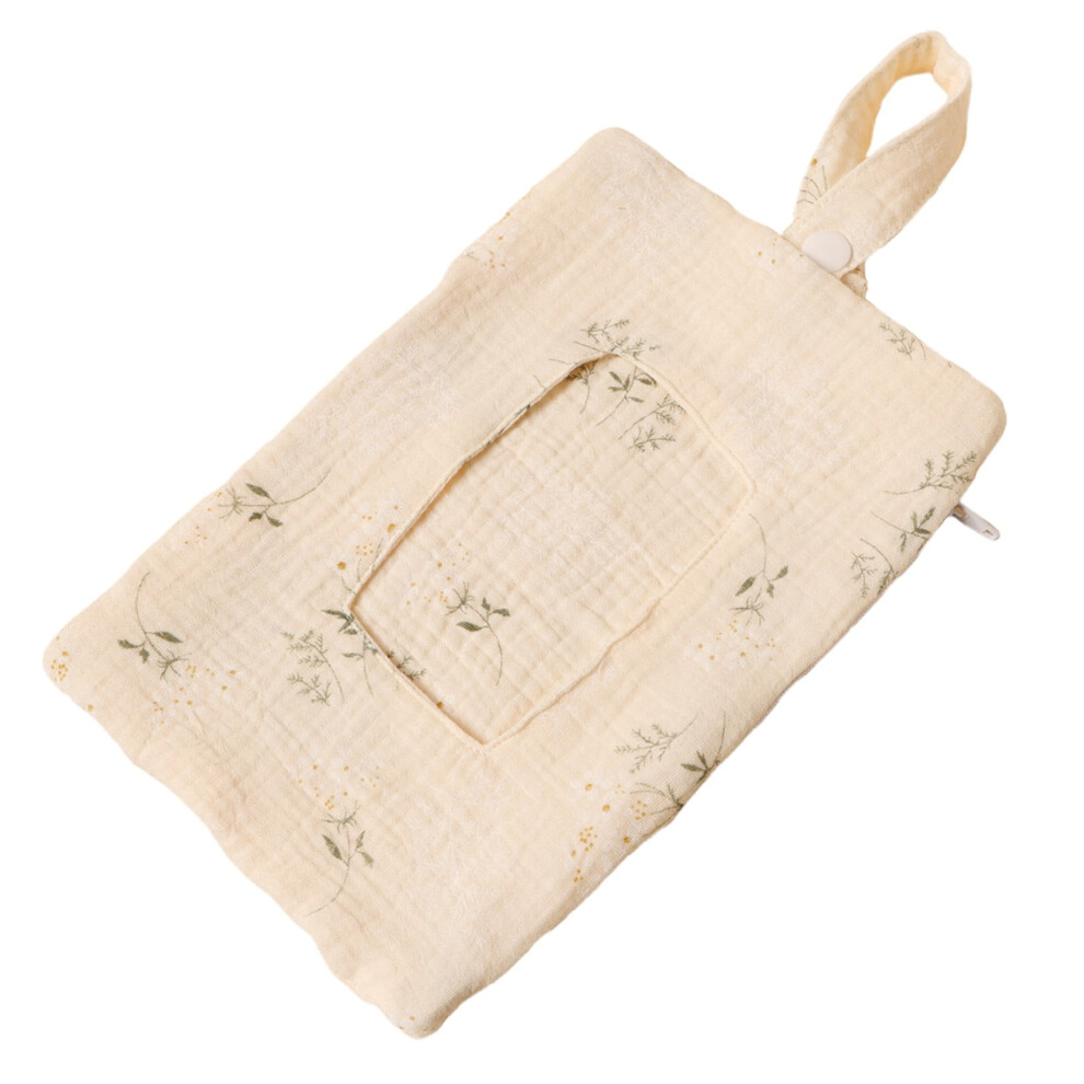 Stroller Tissue Holder Bag Floral Print Portable Wipes