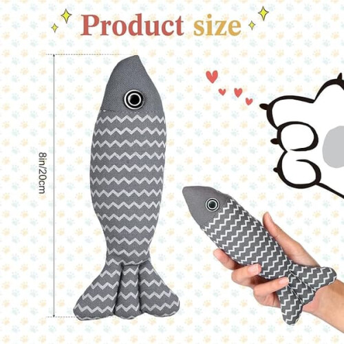 Cat kick toys with catnip fish shape 3 pieces 1