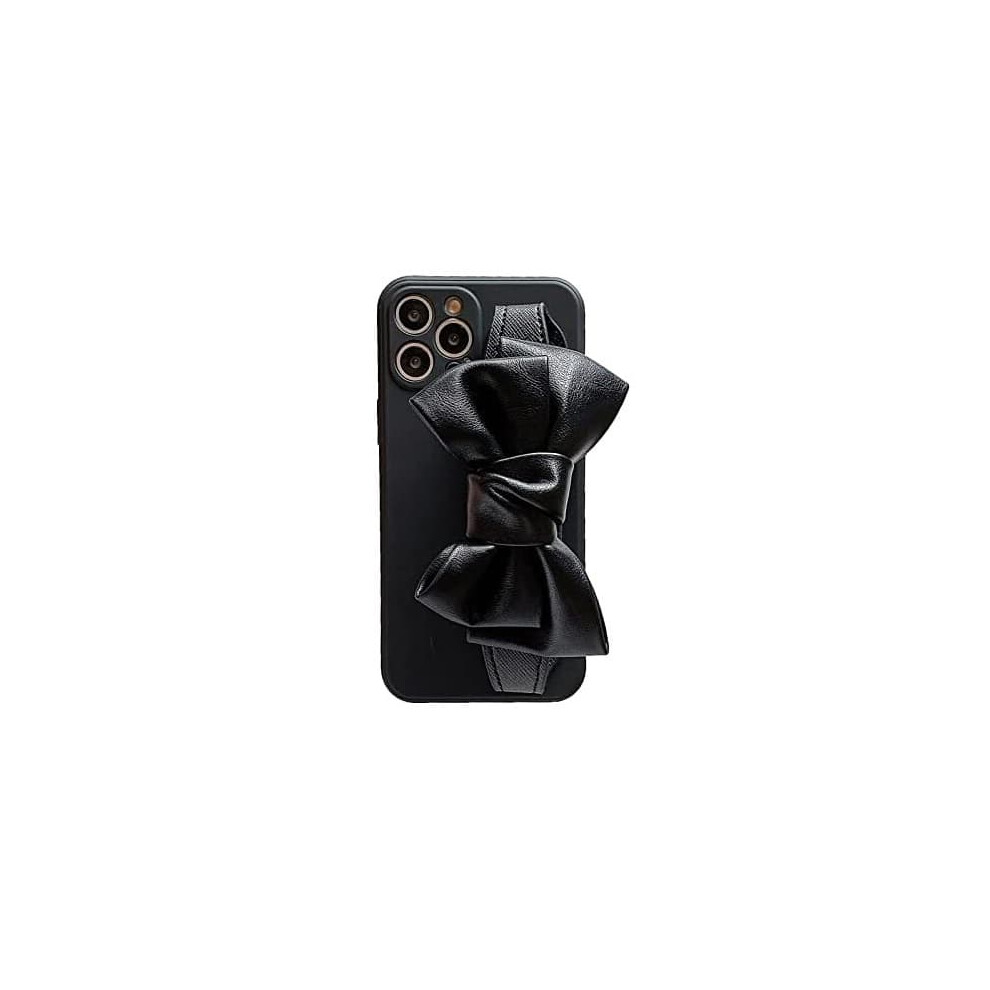 Iphone 13 Bowknot Leather Strap Tpu Case - Black 940684241248