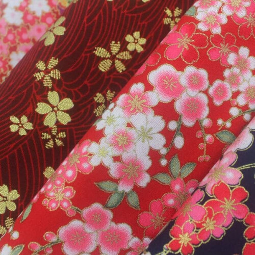 Cotton printed fabric Japanese style 150x200cm 2