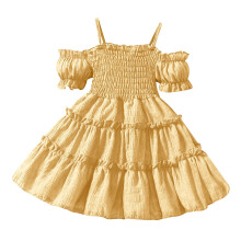 Mouwloze jurk met print voor peutermeisjes, lichtblauw, maat 1T