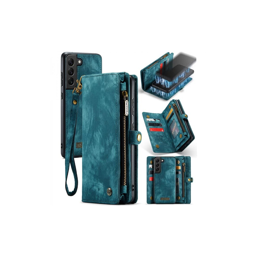 Caseme Wallet Case For Galaxy S22 2-Slot Blue 940684238293