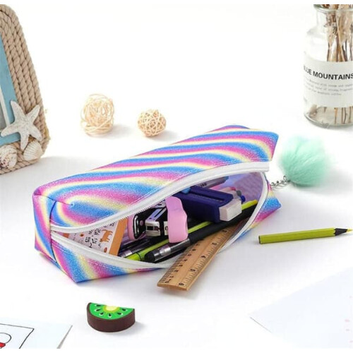 Rainbow sequin pencil case large 1