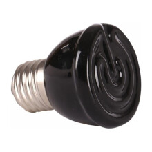 Aquecedor cerâmico para répteis de 50W, emissor de calor, preto.