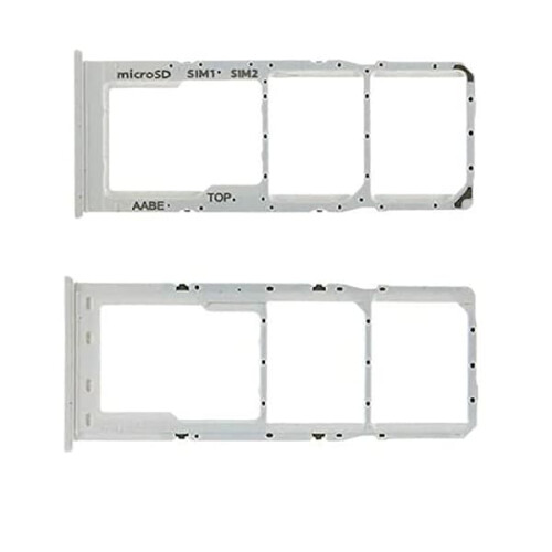 Samsung Galaxy A12 dual SIM card holder silver 2