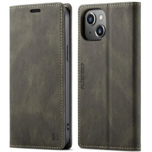 iPhone 13 case premium leather RFID protection brown