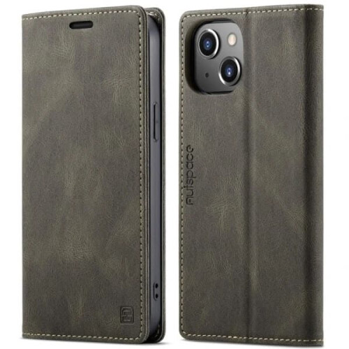 iPhone 13 case premium leather RFID protection brown