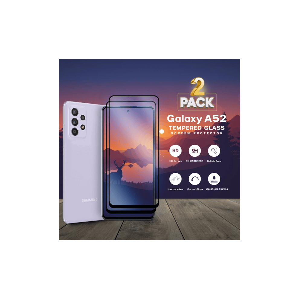 Tempered Glass For Samsung Galaxy A52 9H 2-Pack 940684224814