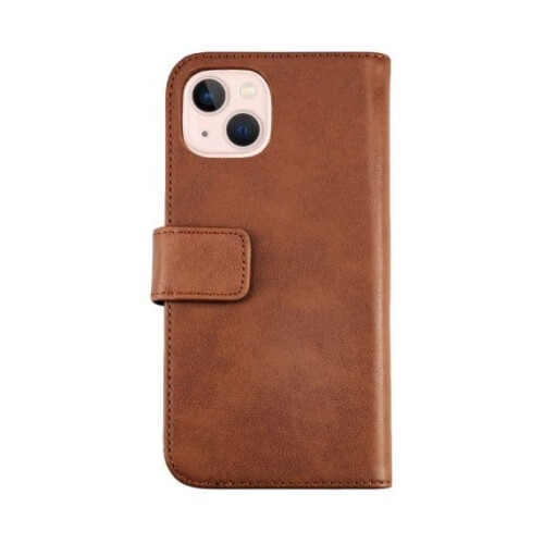 RV Wallet Case Brown Genuine Leather for iPhone 13 Mini
