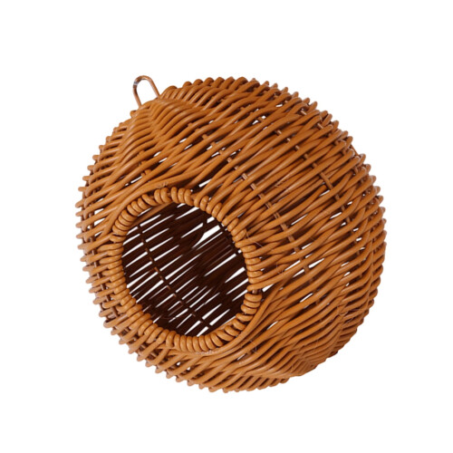 Nido artificiale per piccoli pappagalli, in rattan