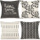 Örngott Modernt Linne 20x20 cm Set med 4 1